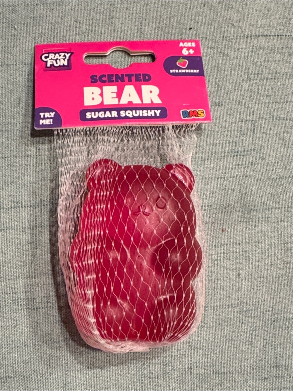 Scented Bear Sugar Squishy - Pink Strawberry Scent